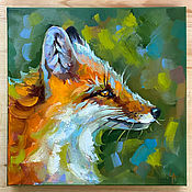 Картины и панно handmade. Livemaster - original item Painting with fox oil 