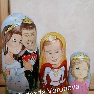 Свадебный салон ручной работы. Ярмарка Мастеров - ручная работа Подарки: матрешки по фото. Handmade.