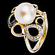 Ring from gold 585 with diamonds and pearls. Rings. LyuPearl. Online shopping on My Livemaster.  Фото №2