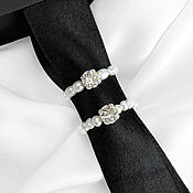 Украшения handmade. Livemaster - original item Pearl ring with crystal. Ring of beads. Handmade.