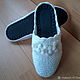 Knitted bedroom Slippers - flip flops ( the wool ). Slippers. Makosh. Online shopping on My Livemaster.  Фото №2