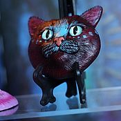 Сувениры и подарки handmade. Livemaster - original item Magnets: a cat with a fantasy color. Handmade.