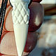 Pendant of bone. A fang with an ornament 'plowed field'. Pendant. Bone and Stone, Runes and Amulets. My Livemaster. Фото №5