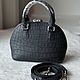 Сумочка из матовой чёрной крокодиловой кожи. Классическая сумка. Chic bags. Интернет-магазин Ярмарка Мастеров.  Фото №2