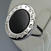 Украшения handmade. Livemaster - original item Silver ring with black onyx 14 mm. Handmade.