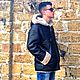 Мужская дубленка "Горький шоколад". Дубленки. Дизайн-студия 'Шарм'. Ярмарка Мастеров.  Фото №5