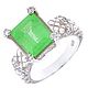 Кольцо изумруд (8,5 ct), цирконы, р.17,0 серебро 925 пробы. Кольца. Максимов - ювелир. Интернет-магазин Ярмарка Мастеров.  Фото №2