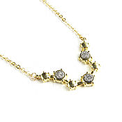 Украшения handmade. Livemaster - original item Three-stone pendant, agate pendant on a chain. Handmade.