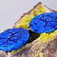 Azurite sawn-humps (paired insert,32/27/8 mm) Mikheevskoe m- nie. Cabochons. Stones of the World. My Livemaster. Фото №5