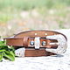 Leather belt for women 'Brown Eyes'. Straps. CRAZY RHYTHM bags (TP handmade). Online shopping on My Livemaster.  Фото №2