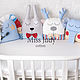 Order Bumpers animals for cots. Miss Judy cotton (JuliaLepa). Livemaster. . Sides for crib Фото №3