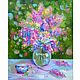 Painting lilac 'May morning'. canvas oil 50h40 cm, Pictures, Belgorod,  Фото №1