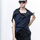 vests: Lzh_010tsin_chern Vest-cardigan-transform, color blue/black, Vests, Moscow,  Фото №1