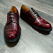 Обувь ручной работы handmade. Livemaster - original item Shoes made of genuine crocodile leather, hand-painted, in stock!. Handmade.
