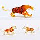 Collectible micro figurine made of colored glass of the Amur Tiger. Miniature figurines. In Glass. Online shopping on My Livemaster.  Фото №2