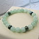 Bracelet made of pale green jade and hematite, Rosary bracelet, Moscow,  Фото №1