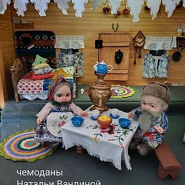 Куклы и игрушки ручной работы. Ярмарка Мастеров - ручная работа Кукольная миниатюра "Деревенька моя". Handmade.
