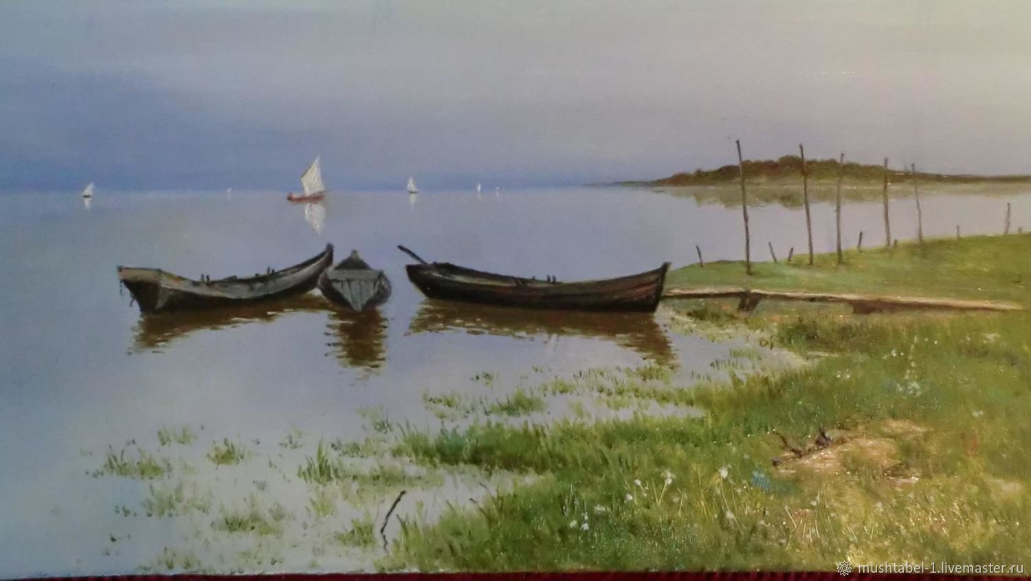 Картина озеро Ильмень