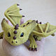 Grass dragon, wool sculpture. Felted Toy. touch-me. My Livemaster. Фото №4