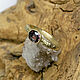 Небольшое дизайнерское мужское кольцо из желтого золота, Кольца, Москва,  Фото №1