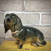 Для дома и интерьера handmade. Livemaster - original item Smooth-haired black dachshund: author`s statuette. Handmade.