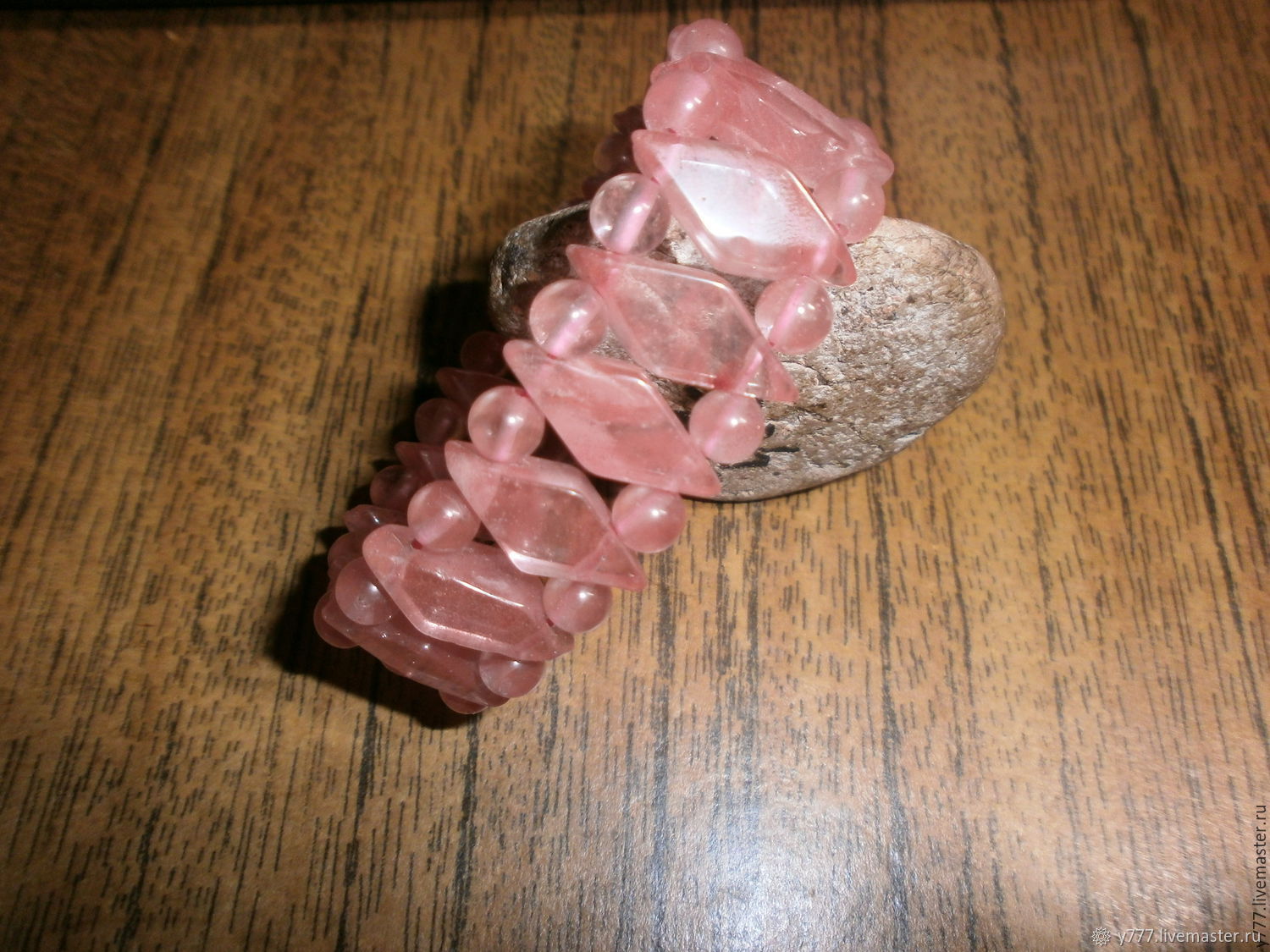 Браслет Халцедон натуральный. Розовый Халцедон-любовь Фламинго – купить ...