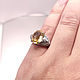 Кольцо с камнями: Цитрин 4.2 ct. и бесцветный Циркон. Кольца. Зов Камня - магазин украшений. Ярмарка Мастеров.  Фото №6