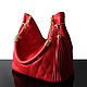 "Granville Красный" красная кожаная сумка, Классическая сумка, Бордо,  Фото №1