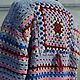 Clothing. Sweatshirts and sweaters. cardigans. Fair masters - handmade. Knitted cardigan. Cardigan knitted `Rowan`.Bomber. Blue, Burgundy.Handmade. Shop masters of Dominica.
