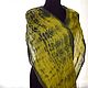 Linen Scarf Yellow Green Female Male Striped, Scarves, Tver,  Фото №1