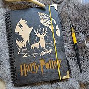 Канцелярские товары handmade. Livemaster - original item Harry Potter Wooden Notepad / Sketchbook. Handmade.