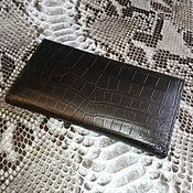 Сумки и аксессуары handmade. Livemaster - original item Vertical wallet, made of genuine crocodile leather, handmade.. Handmade.