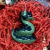 Сувениры и подарки handmade. Livemaster - original item Christmas decorations: Snake. Handmade.