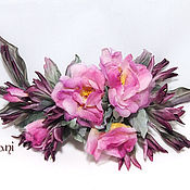 Цветы и флористика handmade. Livemaster - original item Flowers: Comb with rosehip . Fabric flowers, silk flowers. Handmade.