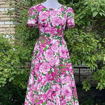 Одежда ручной работы. Ярмарка Мастеров - ручная работа Платье из хлопка Dolce&Gabban*. Handmade.