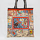 Bag - painting 'Mail Art', Shopper, St. Petersburg,  Фото №1
