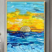 Картины и панно handmade. Livemaster - original item Pictures: oil painting sunset. Handmade.