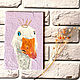 'Prynts!' painting with a goose (lilac, white, pastel), Pictures, Korsakov,  Фото №1