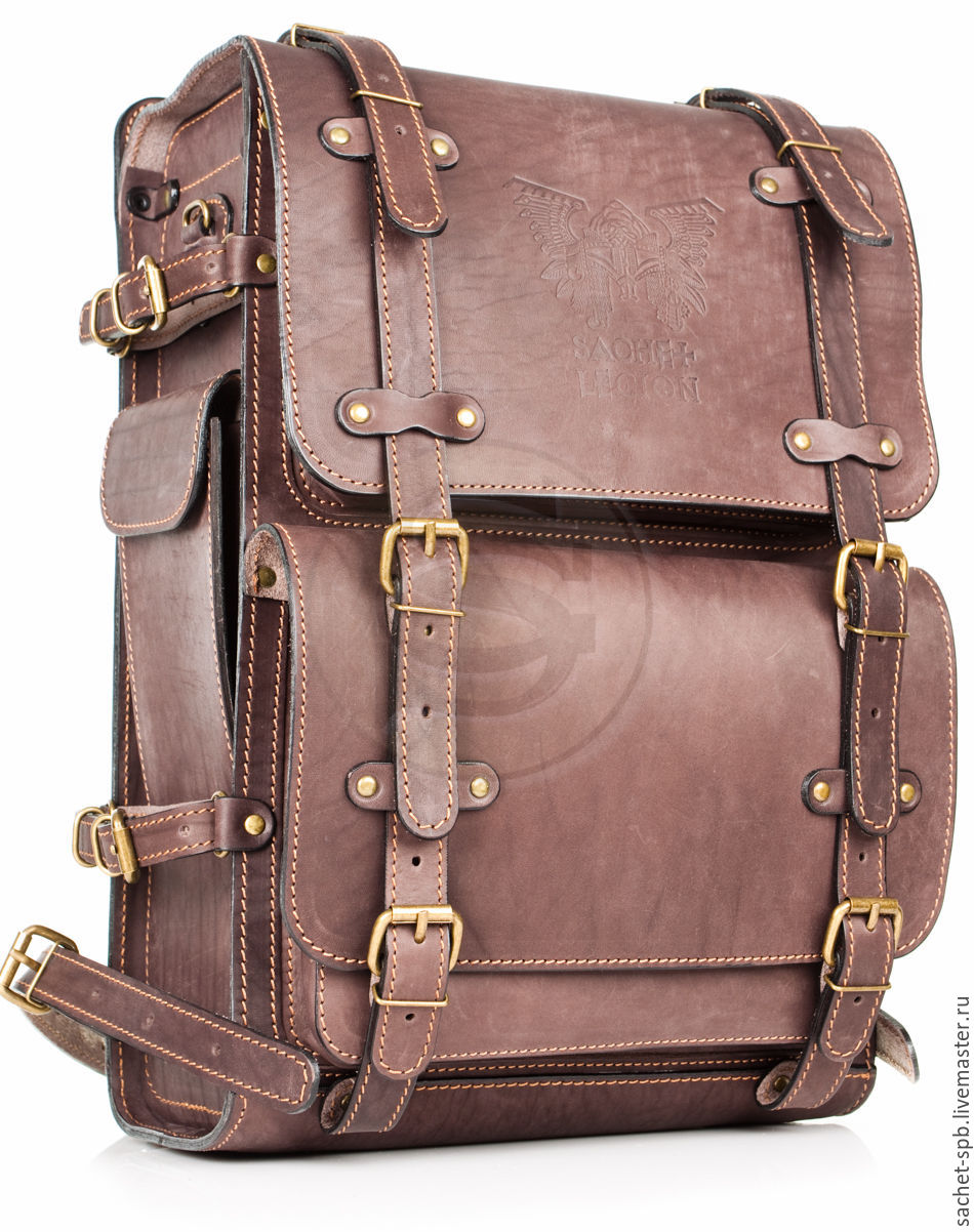 Mens leather backpack Legion brown – купить на Ярмарке Мастеров ...