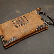 Сумки и аксессуары handmade. Livemaster - original item Men`s zipper clutch. Handmade.