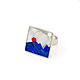 RING ' Blue white red'. Ring size 18.5-19. Rings. ARIEL - MOSAIC. Online shopping on My Livemaster.  Фото №2