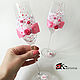Wedding set of 'soft pink'. Wedding glasses. Karina Wedding Accessories. Интернет-магазин Ярмарка Мастеров.  Фото №2
