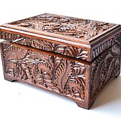 Для дома и интерьера handmade. Livemaster - original item Caskets: wooden carved casket. Handmade.