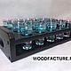 Шотница на 20шотов. Дуб. Подставки для бутылок и бокалов. WOODFACTURE. Ярмарка Мастеров.  Фото №4