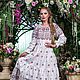 Tiered dress in folk style 'Dobromira' white, Dresses, St. Petersburg,  Фото №1