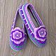 Slippers knitted Lavender. Slippers. Knitted stuff from Svetlana. Online shopping on My Livemaster.  Фото №2