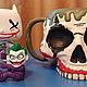 Заказать Кружка ручной работы без акрила - Джокер (Joker Skull Ceramic Mug). MugCo | Кружки из керамики. Ярмарка Мастеров. . Кружки и чашки Фото №3