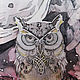 "Owl". Горячий/Холодный Батик, Панно, Санкт-Петербург,  Фото №1