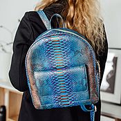 Сумки и аксессуары handmade. Livemaster - original item Python Leather Backpack. Handmade.