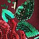 Burgundy sweatshirt with rose Dolce rose handmade embroidery. Sweatshirts. Beaded jewelry by Mariya Klishina. My Livemaster. Фото №6